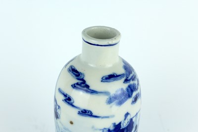 Lot 6 - A small Chinese blue and white bottle vase,...