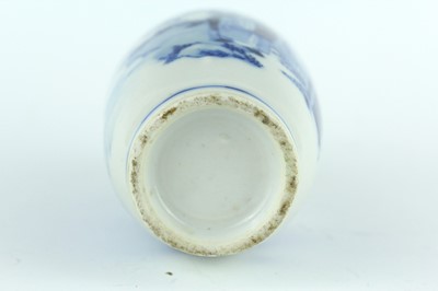 Lot 6 - A small Chinese blue and white bottle vase,...