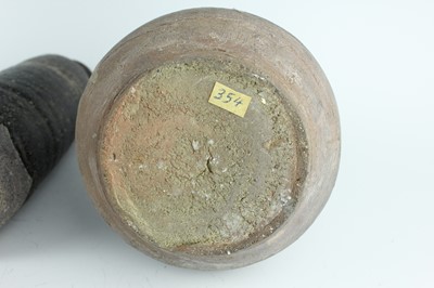 Lot 118 - Five Chinese black-glazed stoneware vessels,...