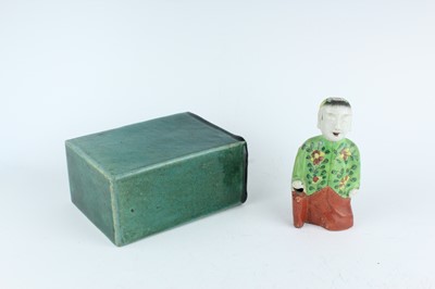 Lot 125 - Two Chinese glazed ceramic wares, Qing Dynasty...