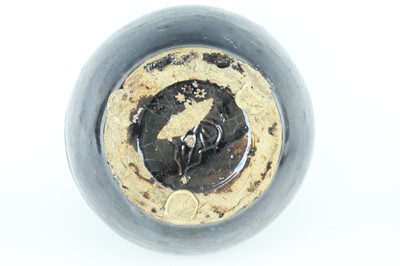 Lot 120 - Three Chinese dark blue to brown glazed...