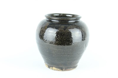 Lot 120 - Three Chinese dark blue to brown glazed...