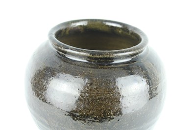 Lot 120 - Three Chinese dark blue to brown glazed...