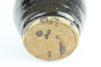 Lot 120 - Three Chinese dark blue to brown glazed...