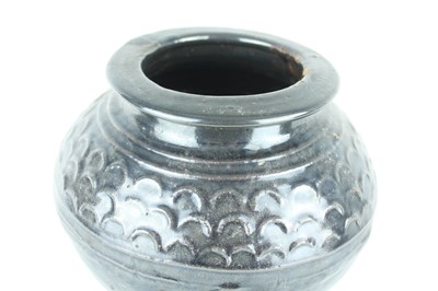 Lot 120 - Three Chinese dark blue to brown glazed...