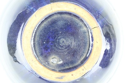 Lot 120 - Three Chinese dark blue to brown glazed...