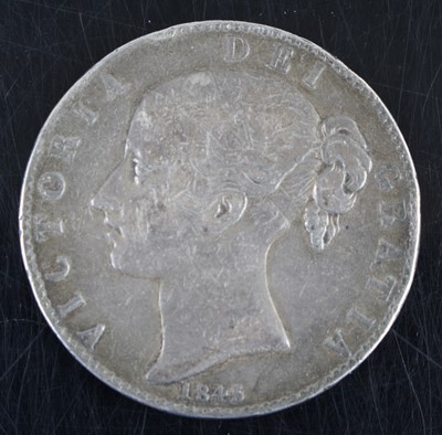 Lot 3252 - Great Britain, 1845 crown, obv: Victoria young...