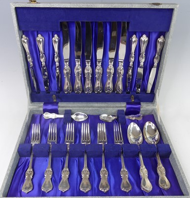 Lot 2218 - A 20th century Swedish silver cutlery suite in...