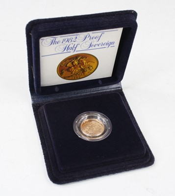 Lot 3239 - Great Britain, 1982 gold proof half sovereign,...