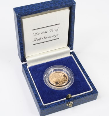 Lot 3240 - Great Britain, 1984 gold proof half sovereign,...