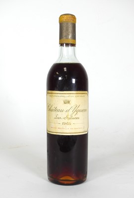 Lot 1231 - Chateau d'Yquem 1965 Sauternes, one bottle