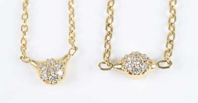 Lot 2775 - A Pandora 18ct gold and diamond pendant on...