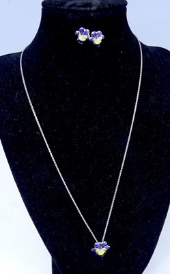 Lot 2790 - A contemporary white metal guilloche enamel...