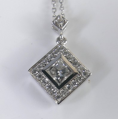 Lot 2619 - A contemporary 18ct white gold and diamond...