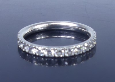 Lot 2625 - A contemporary platinum diamond set half...