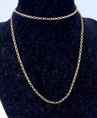 Lot 2797 - A Victorian style yellow metal belcher link...