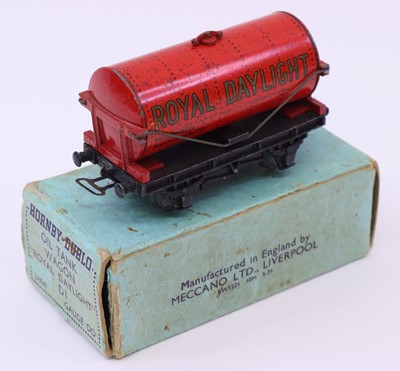 Lot 421 - A Hornby Dublo pre-war Royal Daylight tanker,...