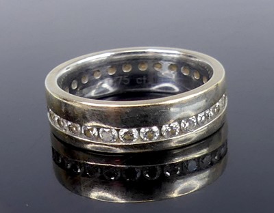 Lot 2779 - A contemporary 18ct white gold diamond...