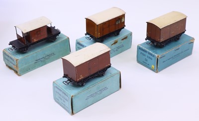 Lot 427 - Four Hornby Dublo pre-war North Eastern wagons,...