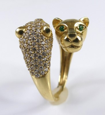 Lot 2813 - After Cartier - a Panthere style yellow metal...