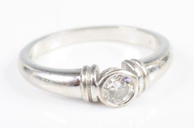 Lot 2826 - An 18ct white gold diamond solitaire ring,...