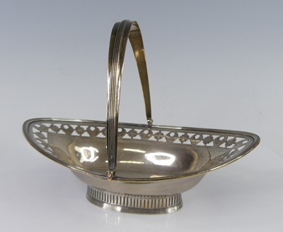 Lot 2240 - A George III silver swing handled sweetmeat...