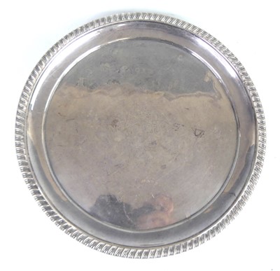 Lot 2112 - A George III silver salver, having a reeded...