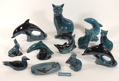 Lot 27 - A collection of assorted turquoise glazed...