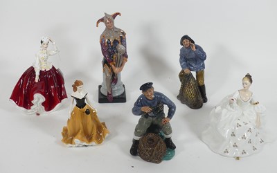 Lot 33 - A collection of five Royal Doulton figures to...