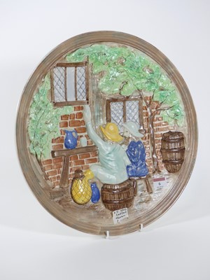 Lot 6 - An H.J. Wood Ltd relief decorated pottery...