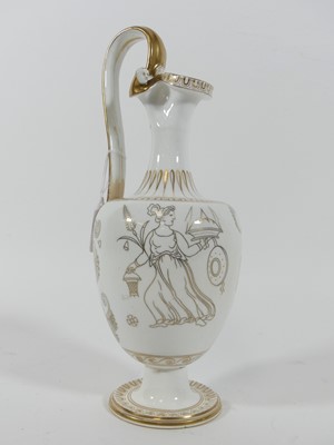Lot 20 - A Granger porcelain ewer, decorated in gilt...