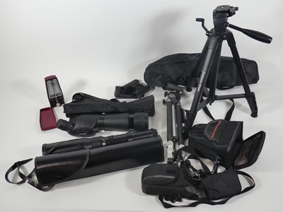 Lot 56 - A collection of camera equipment, to include a...