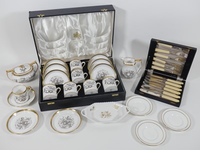 Lot 59 - A Spode Chatham pattern coffee set, six place...