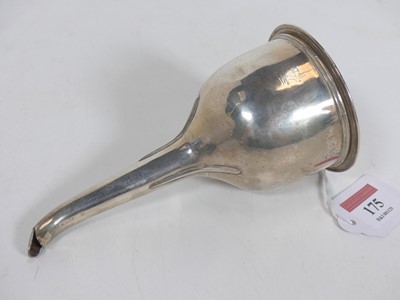 Lot 175 - A Victorian silver funnel having a pierced...
