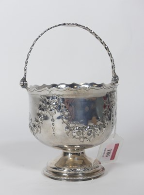 Lot 186 - A Victorian silver sugar bowl having a pierced...