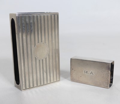 Lot 202 - A George V silver matchbox sleeve, of...