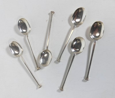 Lot 198 - A set of six mid 20th century silver seal top...