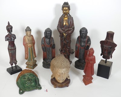 Lot 91 - A collection of buddha figures, to include...