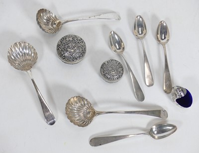 Lot 208 - A collection of three 19th century white metal...