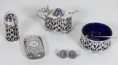 Lot 213 - A late Victorian silver vesta, of rounded...