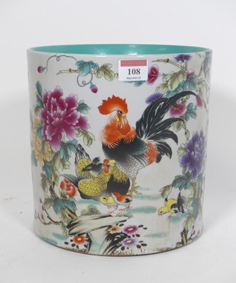 Lot 108 - A reproduction Chinese porcelain vase, of...