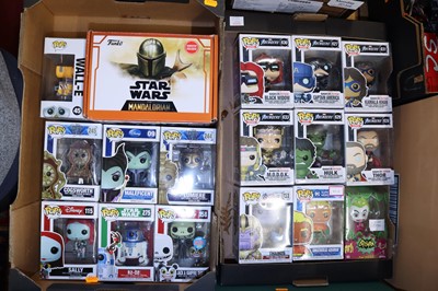 Lot 1542 - Two trays containing various Funko Pop vinyl...