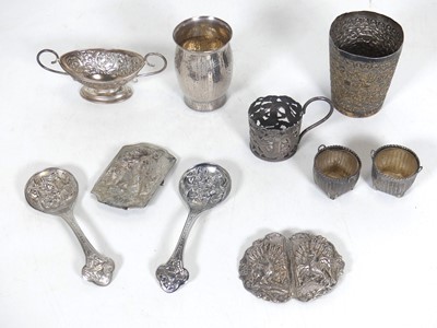 Lot 242 - An early 20th century Indian white metal...