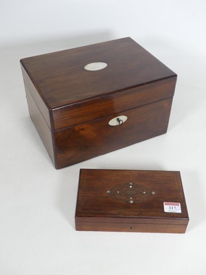 Lot 317 - A Victorian rosewood lady's work box, the...