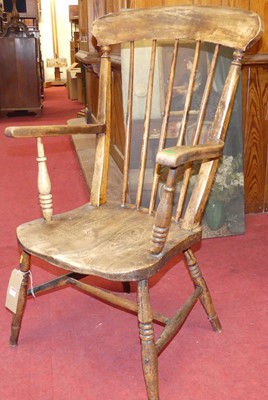 Lot 1129 - An early 20th century elm and beech stickback...