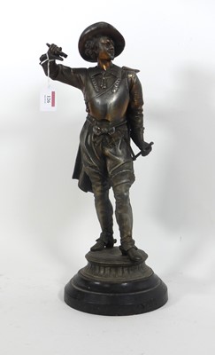 Lot 126 - A late 19th century spelter figure of a...