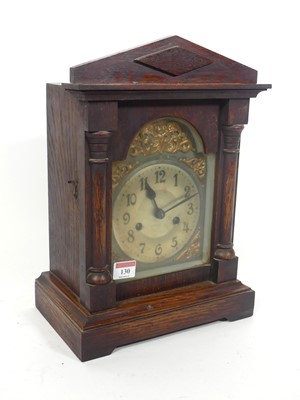 Lot 130 - A late 19th century American mantel clock of...