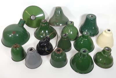 Lot 142 - A collection of 20th century green enamel...
