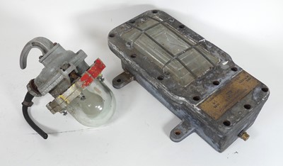 Lot 156 - A Walsall bulkhead light, flame proof type...