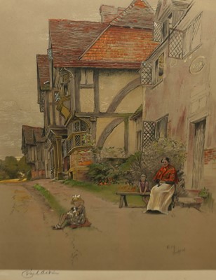 Lot 1009 - Cecil Aldin (1870-1935) - Old manor houses,...